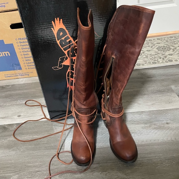 Freebird by Steven Cognac Lace-Up Boots - Picture 9 of 12